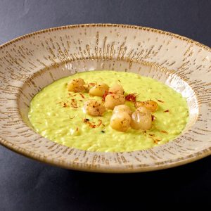 Ризотто лимонное с гребешками Risotto lemon with scallops