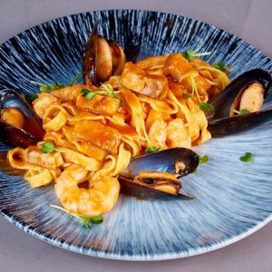 Фетучини с морепродуктами Fetuccini with seafood